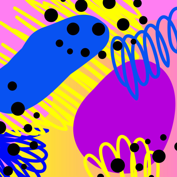 抽象创意涂鸦背景。手绘封面模板设计生日卡，夏季聚会邀请，季节性销售，幼稚t恤图片或袋印花等。图片下载