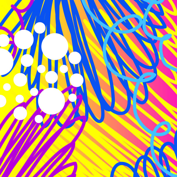 抽象创意涂鸦背景。手绘封面模板设计生日卡，夏季聚会邀请，季节性销售，幼稚t恤图片或袋印花等。图片下载