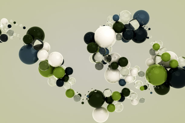 彩色球体的抽象构图图片下载