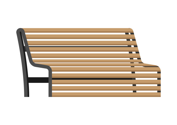 板凳插图。公园和广场的座位图像。图片下载