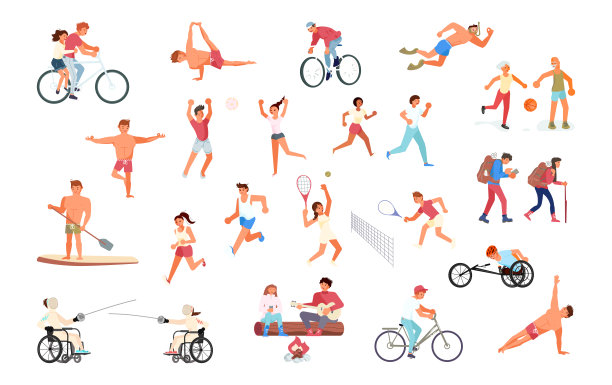 一大群运动人士图片下载