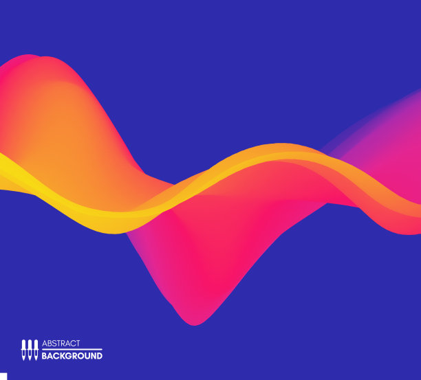 抽象波浪背景与现代梯度颜色。设计时髦的液体。运动声波。矢量插图横幅，传单和演示。图片下载