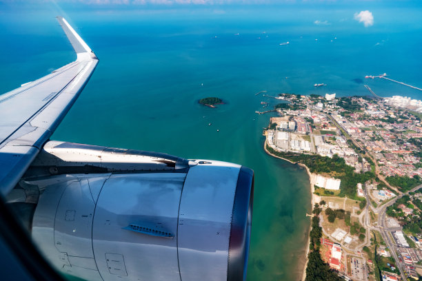从飞机上看到的景色。图片下载