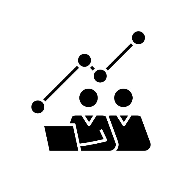 团队沟通黑色图标、概念插图、矢量平面符号、象形符号图片下载