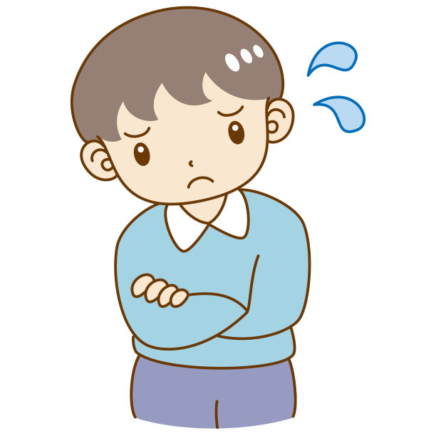 一个男孩思考困惑的插图图片下载