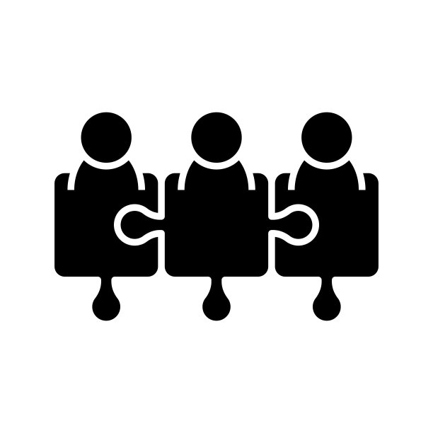 团队部分黑色图标、概念插图、矢量平面符号、象形符号图片下载