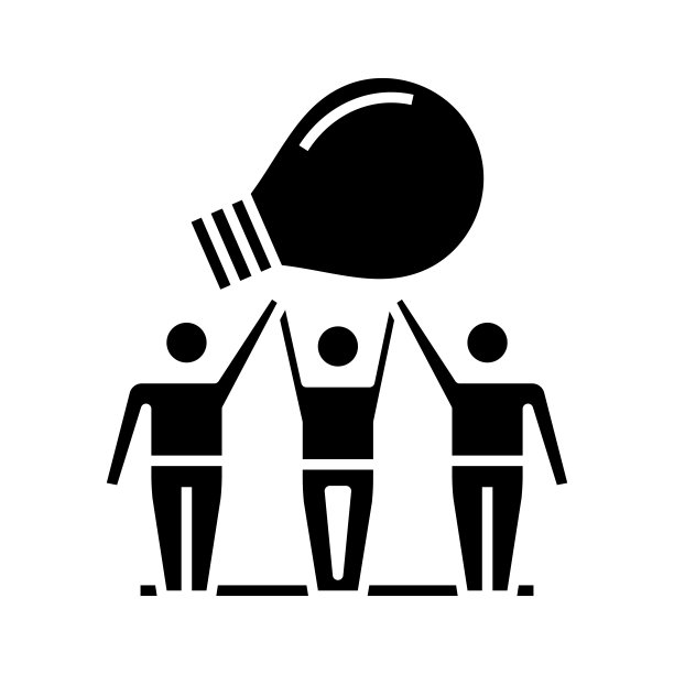 团队理念黑色图标，概念插图，矢量平面符号，象形符号图片下载