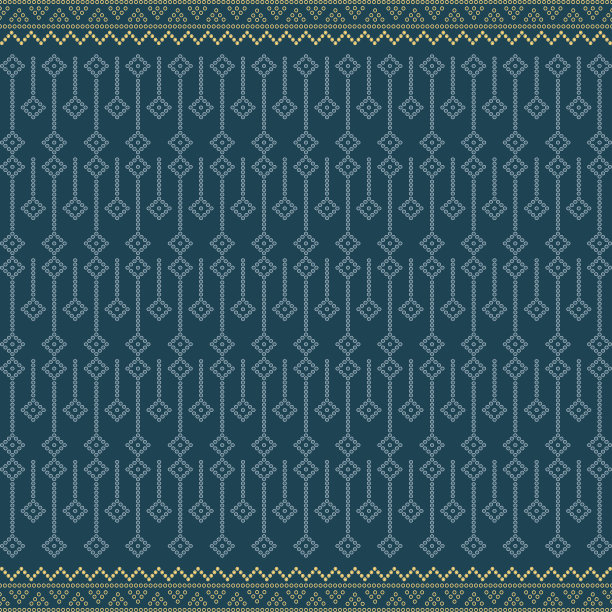 无缝几何装饰矢量图案与点金色。抽象背景主题ulos。创意设计布料图案。部落民族平面设计。织物印刷图片下载