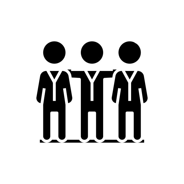 团队工作黑色图标，概念插图，矢量平面符号，象形符号图片下载