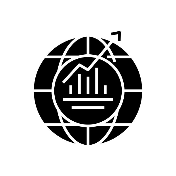 世界增长线图标，概念标志，轮廓矢量图，线性符号图片下载