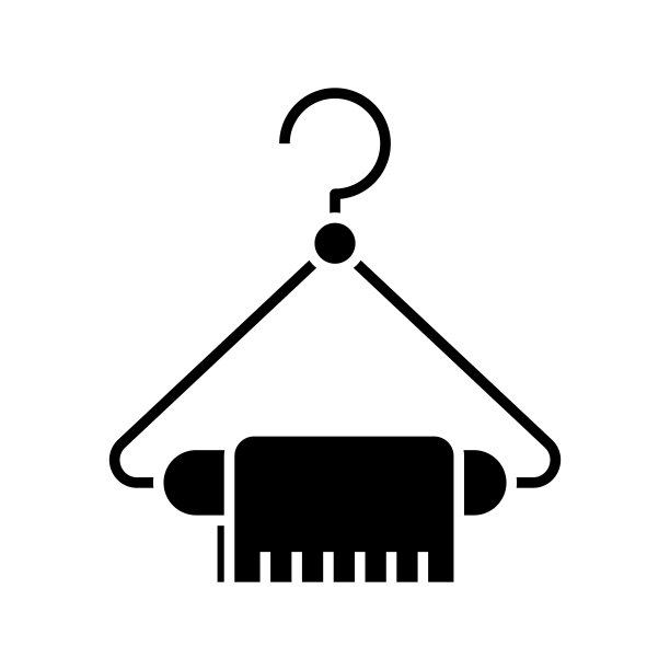 毛巾黑色图标，概念插图，矢量平面符号，象形符号图片下载