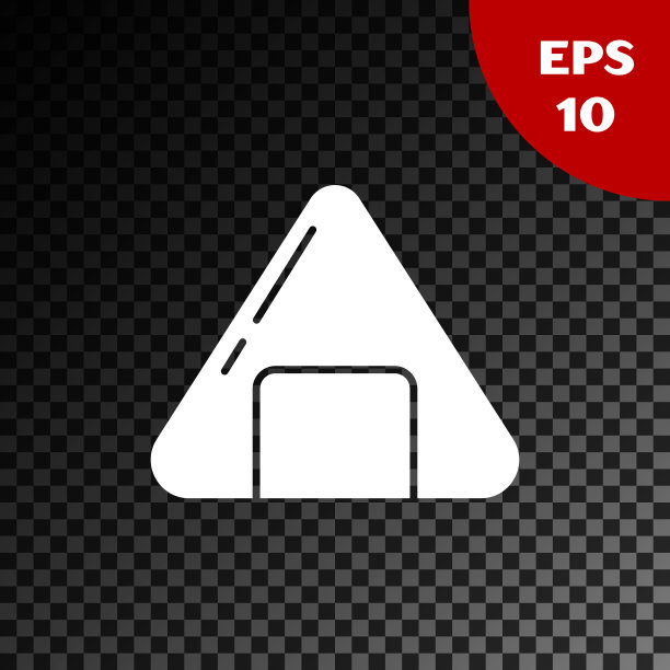 白色寿司图标孤立在透明的黑暗背景。日本传统食物。矢量图图片下载