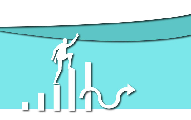 手持时钟的商人剪影。剪纸设计背景与文字空间。图片下载