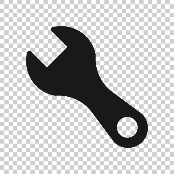 扳手图标在平面风格。扳手关键矢量插图上的白色孤立的背景。维修设备的经营理念。图片下载