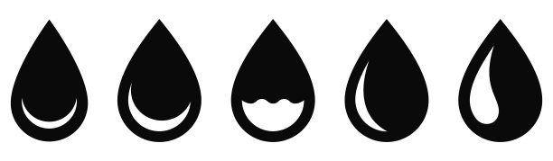 水滴图标设置。向量图片下载