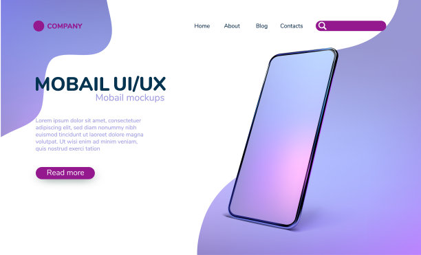 3D逼真的彩色智能手机模型。信息图和UI设计的模板。电话框与空白显示隔离模板。矢量插图手机概念图片下载