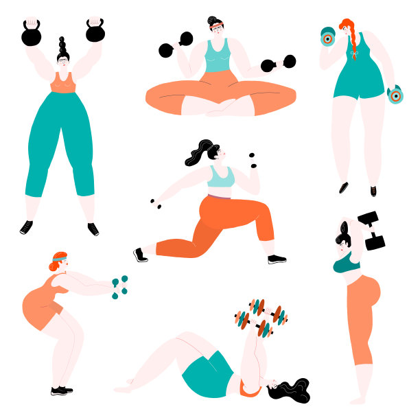 强壮的哑铃健身女孩图片下载