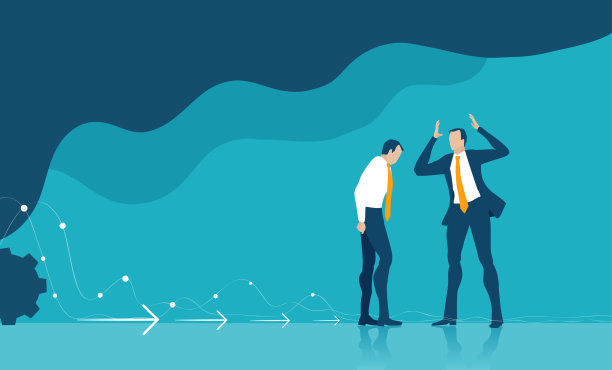 商人与雇员将案件升级。生意上的问题，争吵和辞职的人。图片下载