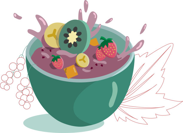 水果沙拉配酸奶。图片下载