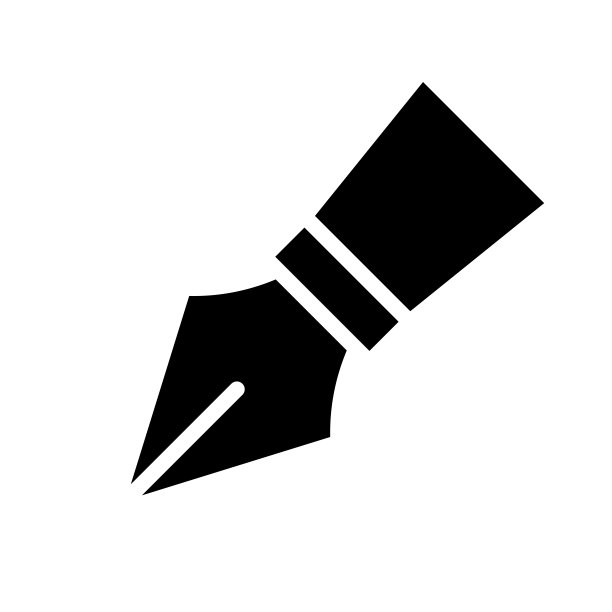 钢笔图标向量在时尚的平面风格设计。矢量图图片下载