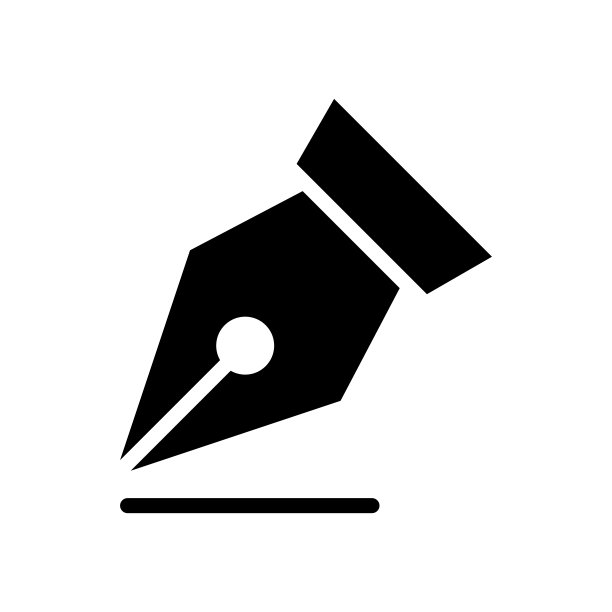 钢笔图标向量在时尚的平面风格设计。矢量图图片下载