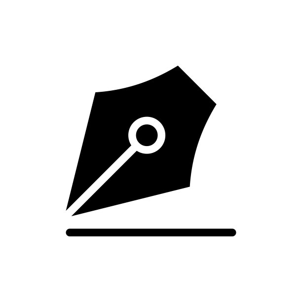 钢笔图标向量在时尚的平面风格设计。矢量图图片下载