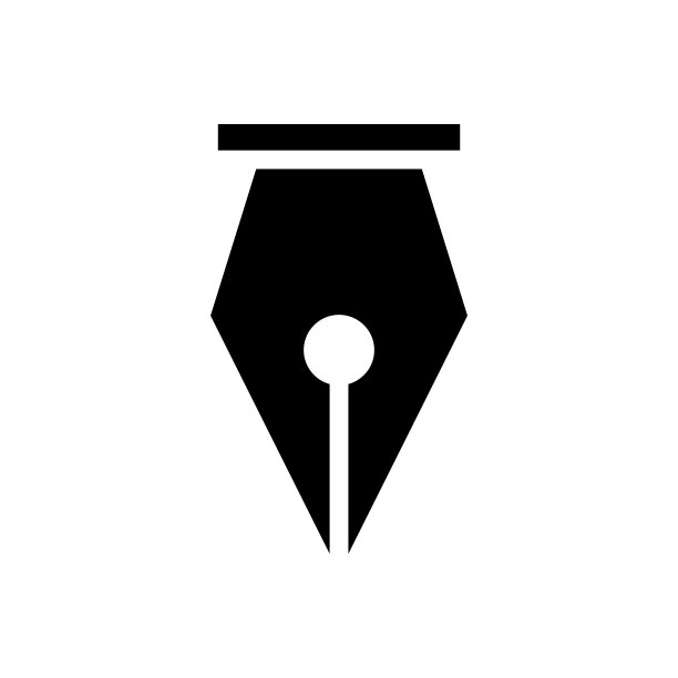 钢笔图标向量在时尚的平面风格设计。矢量图图片下载