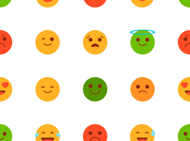 矢量表情符号模式孤立。无缝纹理图片下载