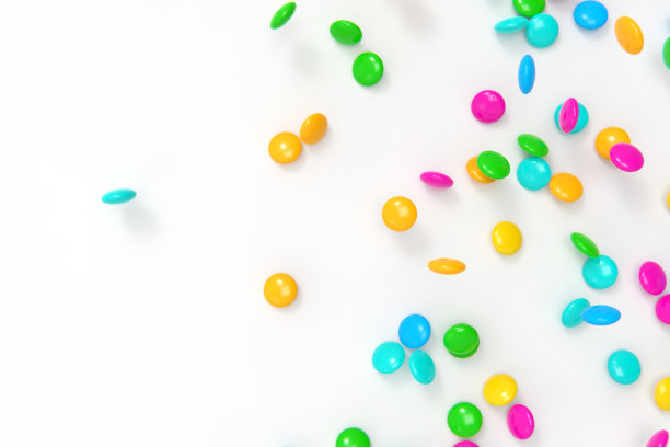 彩色巧克力豆糖果在白色背景的股票照片图片下载