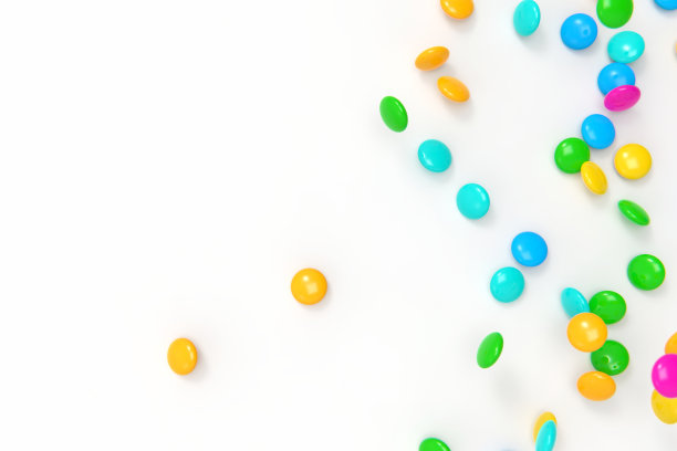 彩色巧克力豆糖果在白色背景的股票照片图片下载