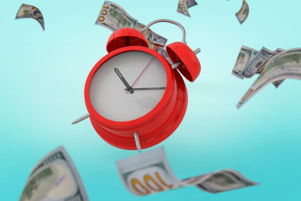 金融和经济概念落钱在蓝色背景股票照片图片下载