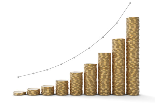 成堆的金币在白色背景的股票照片图片下载