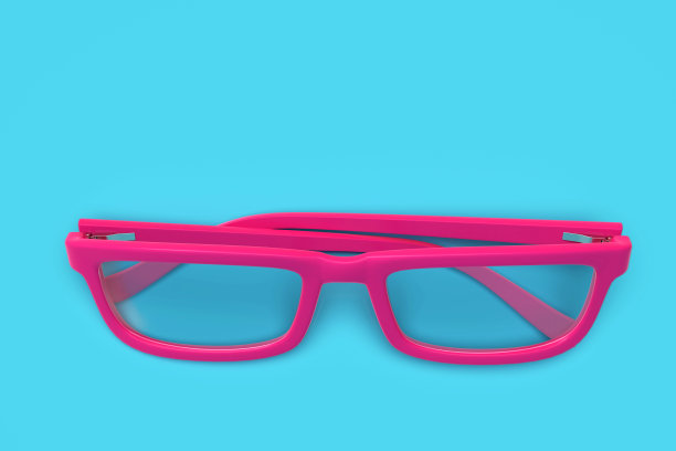 眼镜孤立蓝色背景股票照片图片下载