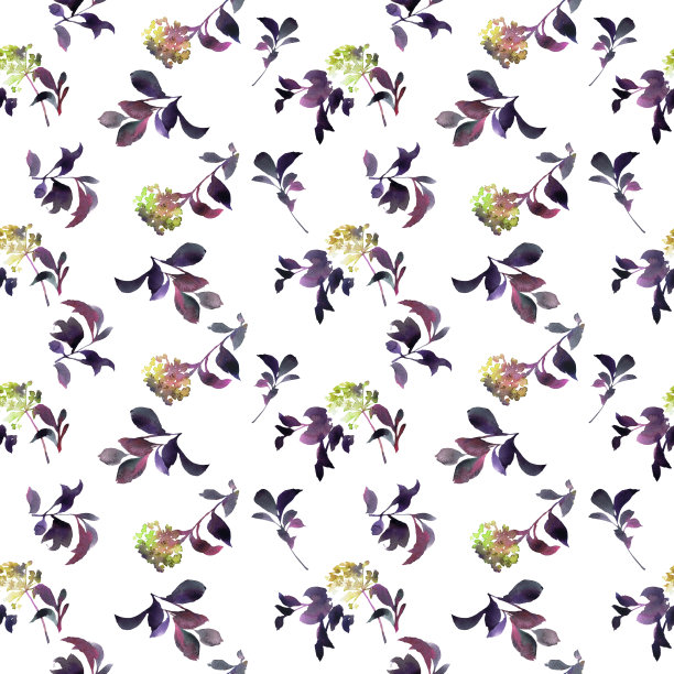 水彩花卉无缝图案图片下载