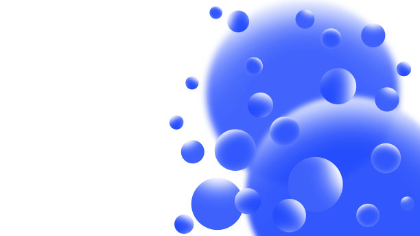 抽象的彩色球体白色背景图片下载