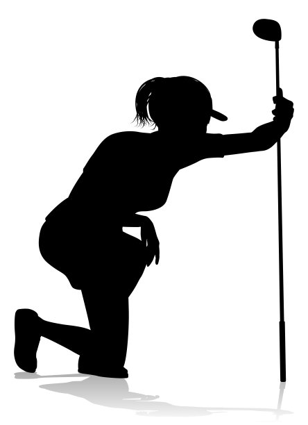 高尔夫球手高尔夫运动员剪影图片下载