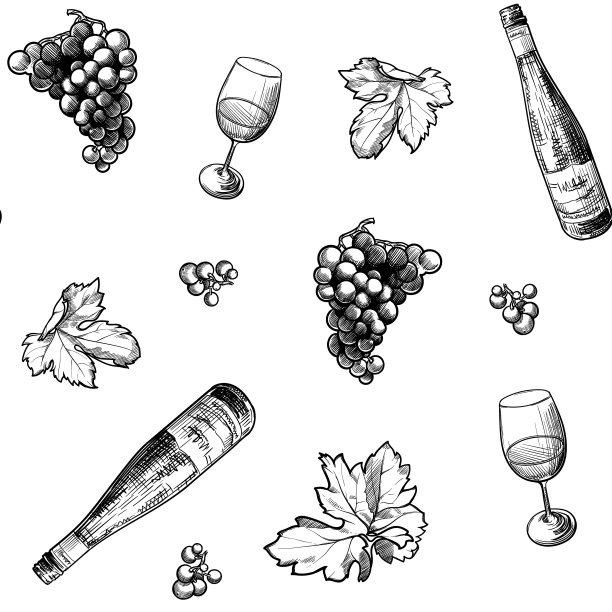 格鲁吉亚酒文化无缝模式。图片下载