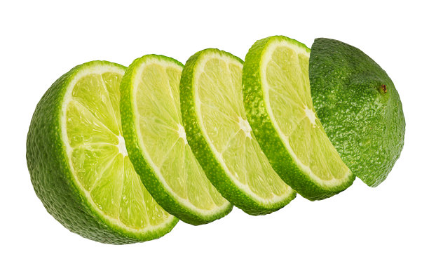 石灰石切片孤立在白色背景与修剪路径图片下载