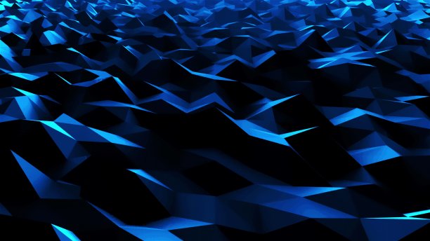 简单的低多边形表面与边缘，计算机生成现代抽象背景，3d渲染图片下载
