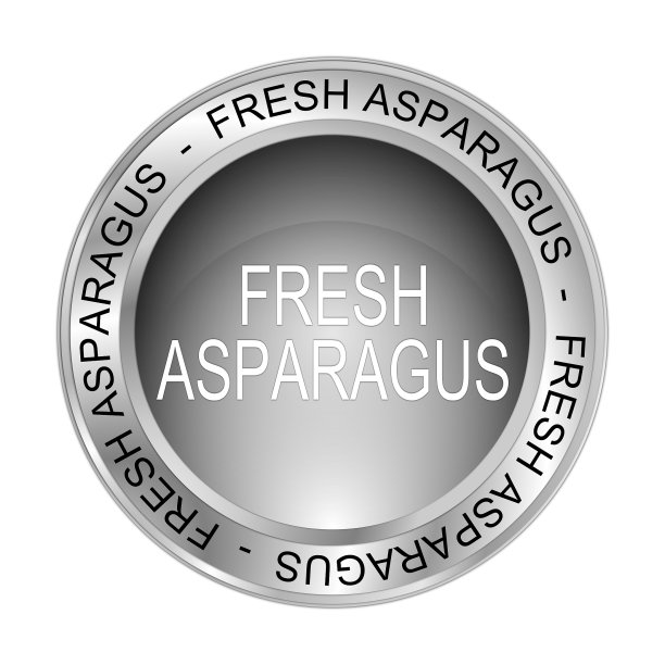 新鲜芦笋按钮- 3D插图图片下载