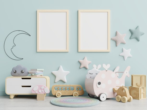 立式框架模型，室内模型，儿童房模型，墙框架模型，托儿所模型。图片下载