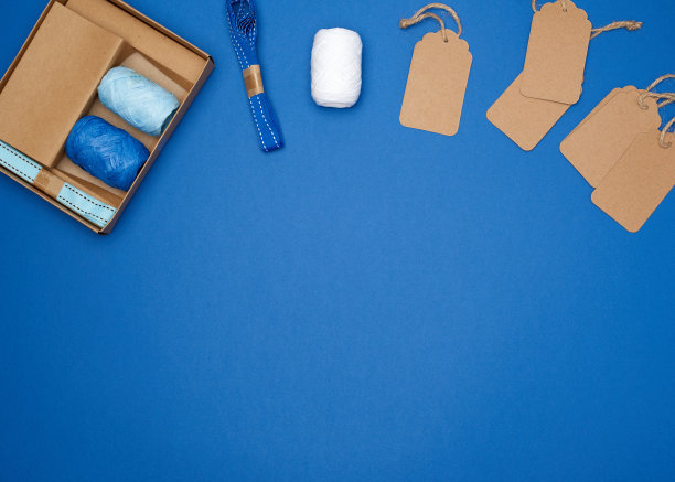 用于包装蓝色背景的节日礼物图片下载