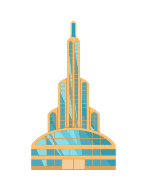 摩天大楼的建筑。现代建筑扁平化办公城市公寓、住宅小区、外部商业城镇卡通向量。市区未来主义建筑设计图片下载