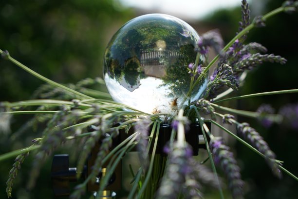 彩色玻璃球拍摄在工作室与微距图片下载