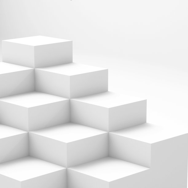 几何图形显示在粉红色的背景，3d渲染，3d插图素材图片