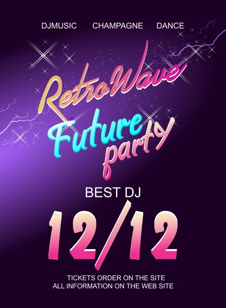 复古波虚拟现实海报图片下载