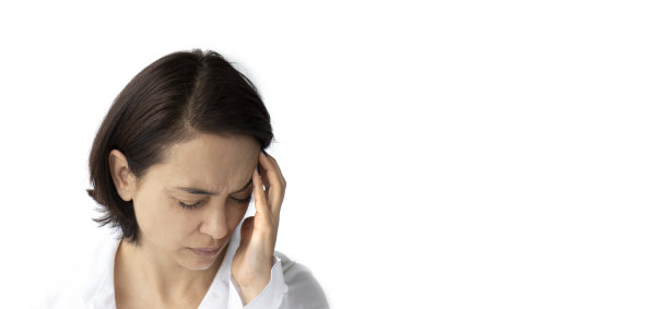 患有头痛的中年妇女图片下载