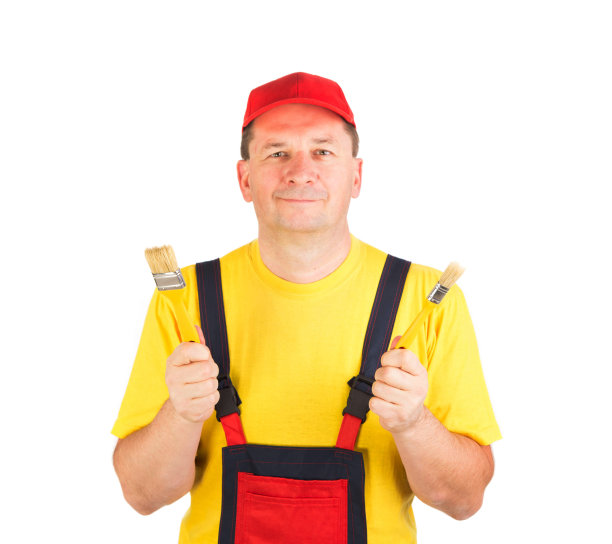 工作人员展示画笔图片下载