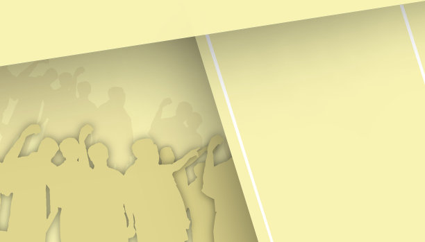 纸艺术雕刻抗议行动人群现代艺术和拳头举起概念与空白标志和旗帜黄色背景插图- 3d渲染图片下载