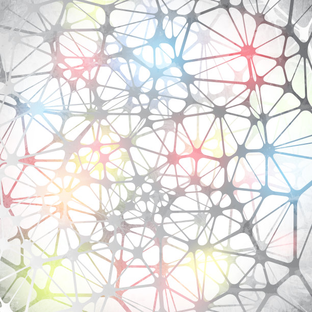 神经元细胞-神经元细胞网络的医学说明。人工神经网络技术科学医学云计算。AI 3D抽象生物系统。向量的背景。图片下载